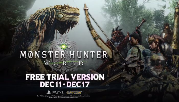 Monster Hunter World, gratuito hasta el 17 de diciembre