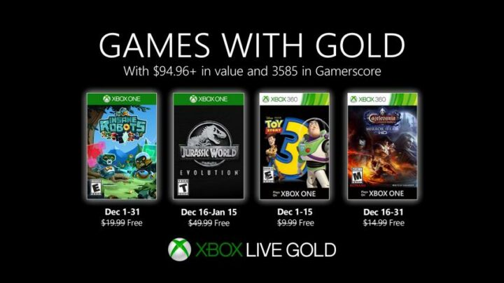 Anunciados los juegos de diciembre para los usuarios de Xbox Live Gold